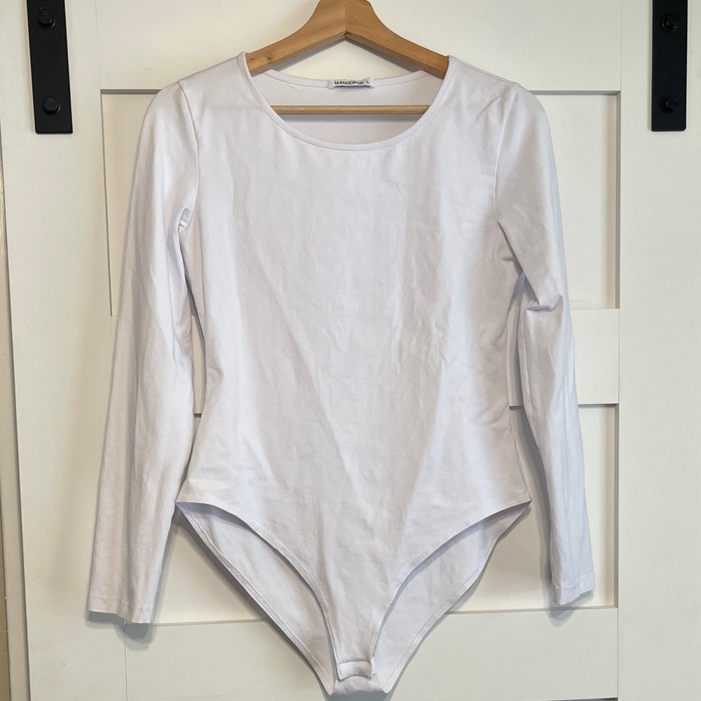 Women’s White Long Sleeve Body Suit